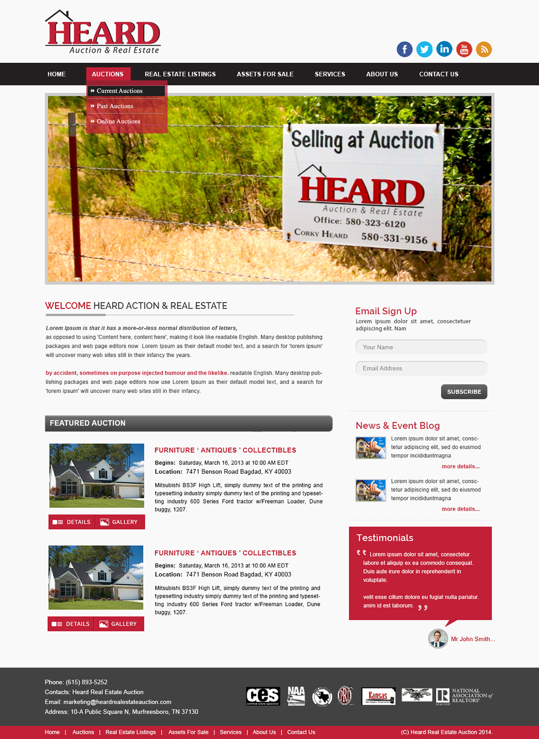 Wordpress Design by webxvision for AuctionServices.com, Inc. | Design #5012015
