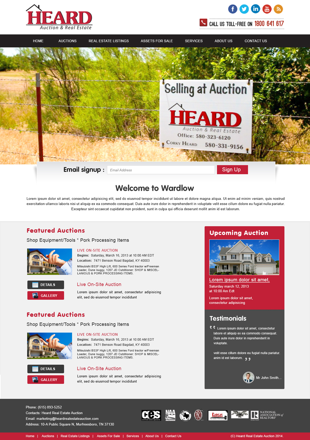 Design Wordpress par webxvision pour AuctionServices.com, Inc. | Design #5012087