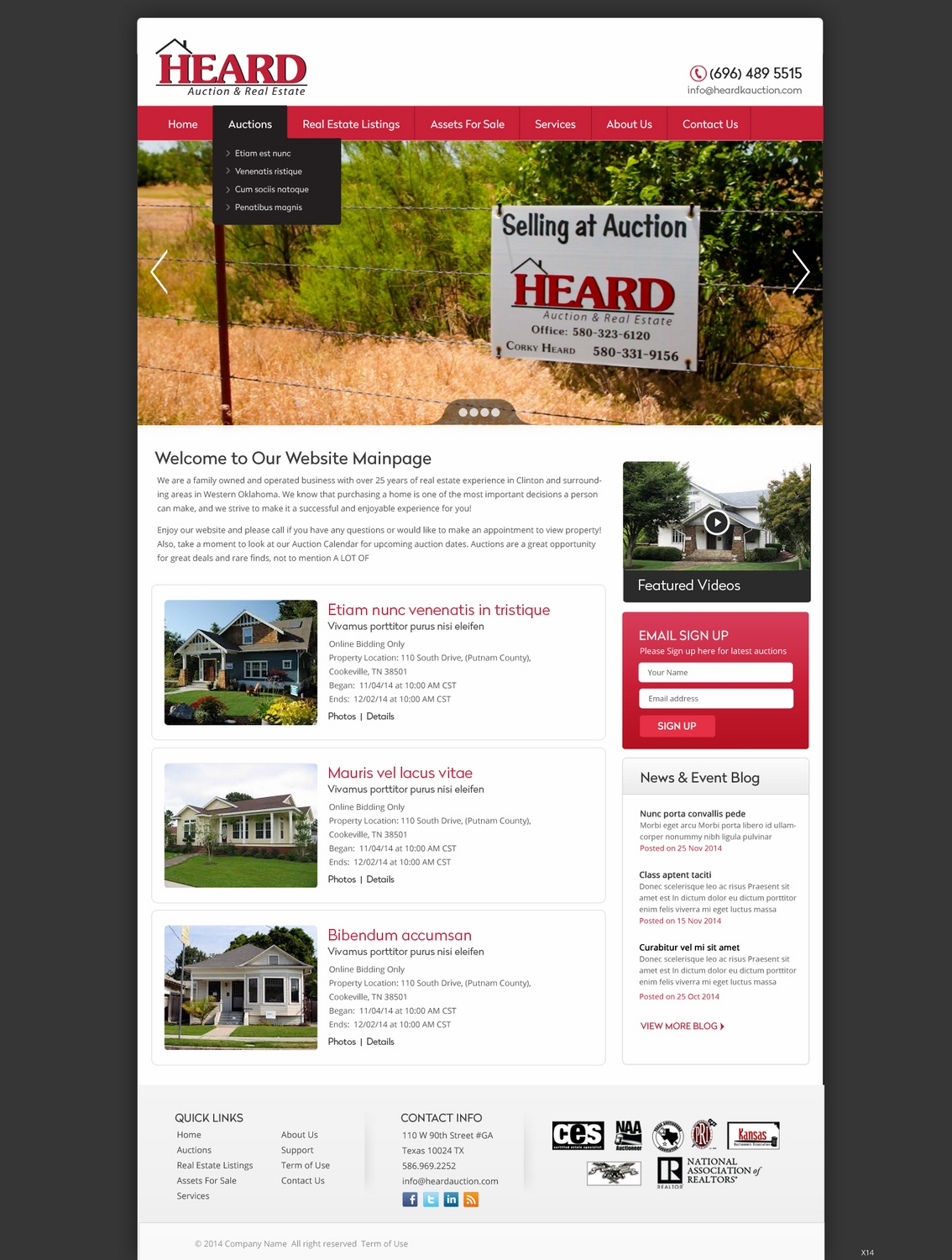 Wordpress Design by pb for AuctionServices.com, Inc. | Design #5011323