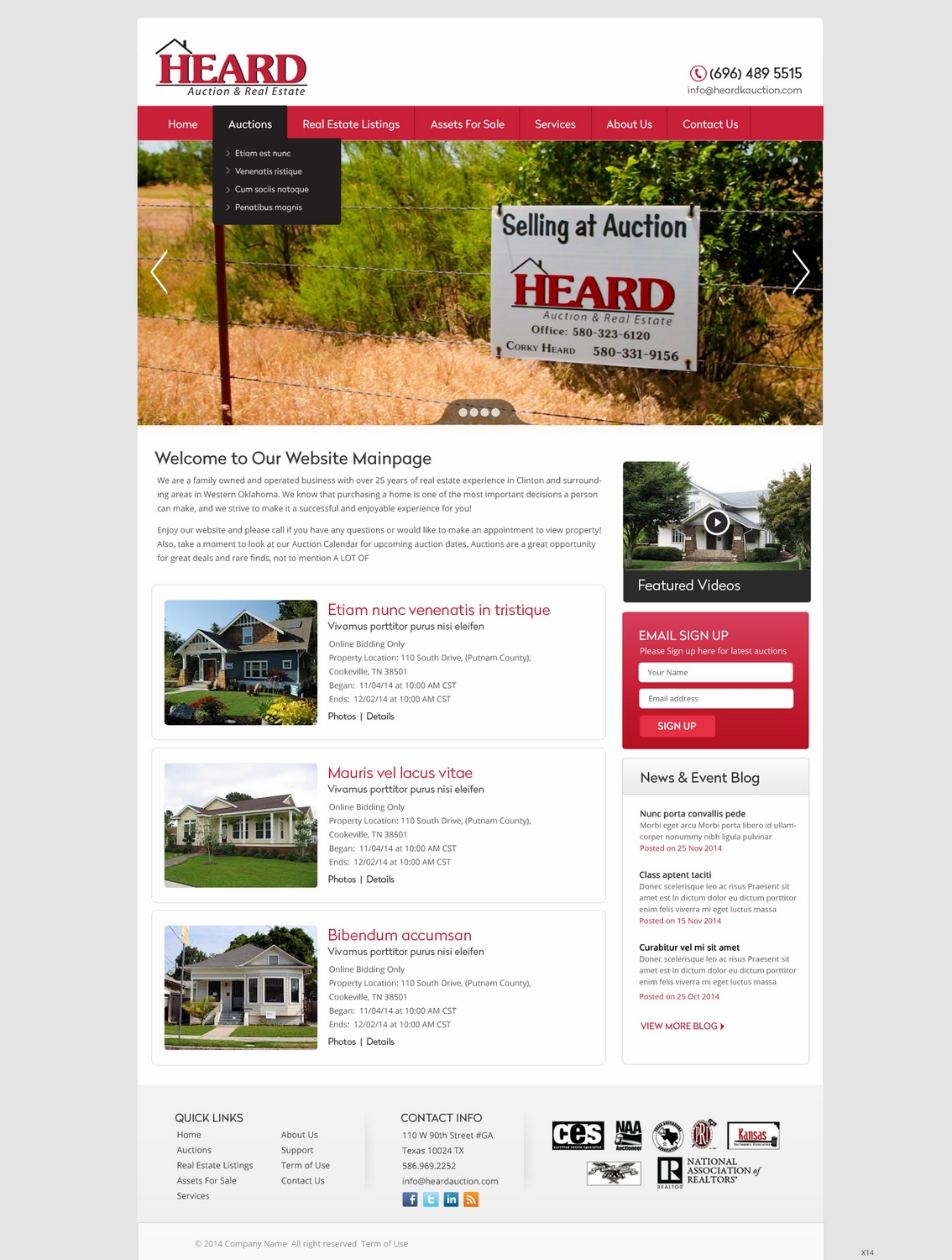 Wordpress Design by pb for AuctionServices.com, Inc. | Design #5011324
