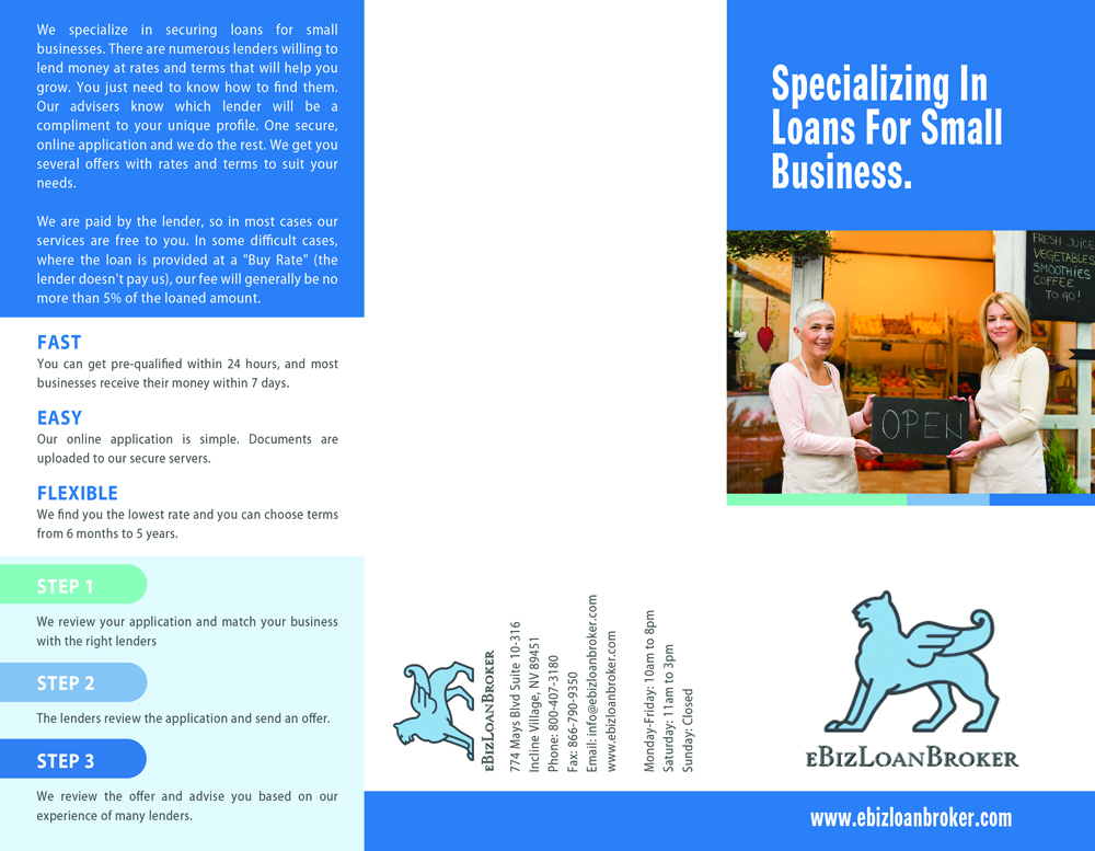 Brochure Design by earldesigns for ebizLoanBroker | Design #5059821