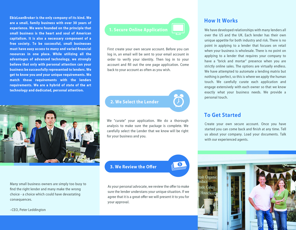 Brochure Design by earldesigns for ebizLoanBroker | Design #5059830