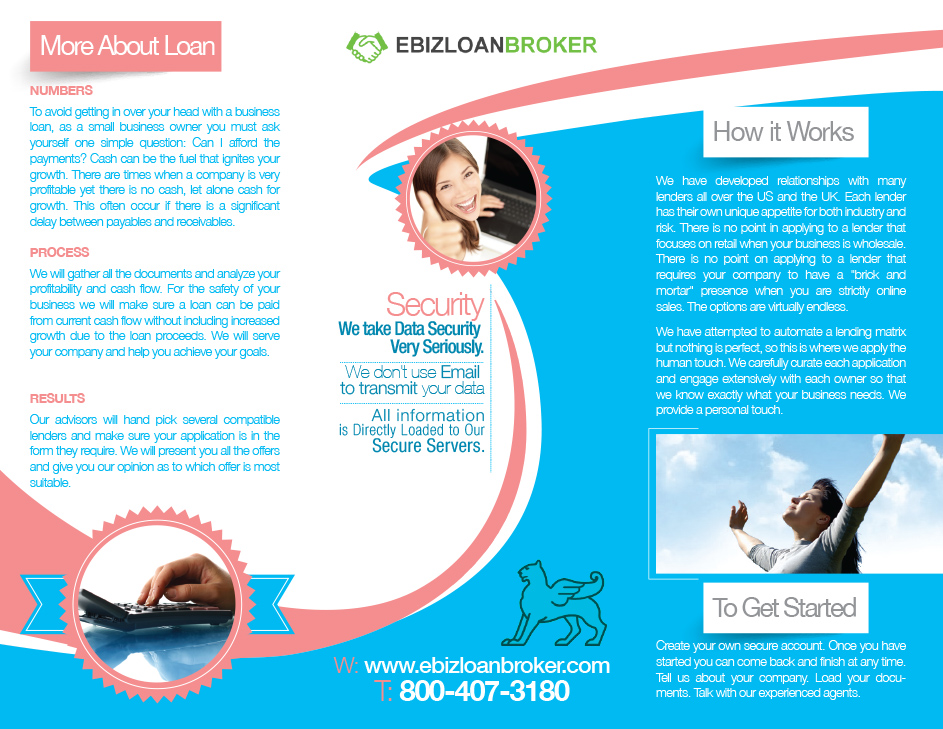 Brochure Design by nextconcept for ebizLoanBroker | Design #5056243