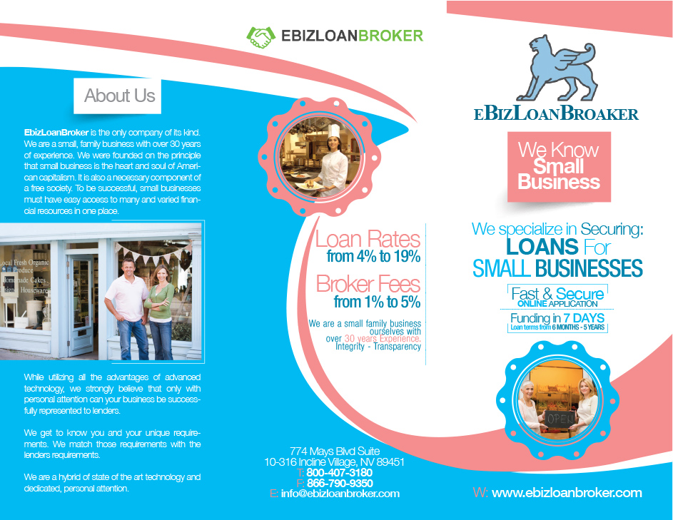 Brochure Design by nextconcept for ebizLoanBroker | Design #5056248