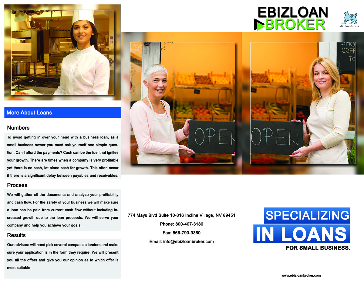 Brochure Design by Asit_mishra for ebizLoanBroker | Design #5036302