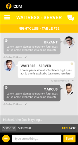 App Design by Silverfox Studio for Instant Communication, INC | Design: #5116170