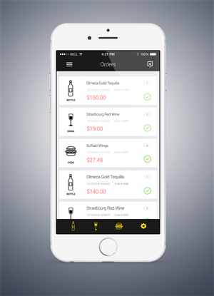 Bottle Service Ordering/Messenger  App for Nightclubs | App Design by eMango