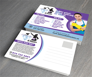 Postcard Design by Benhere for Jenny''s Diamond Shine Cleaning Company | Design #5060586
