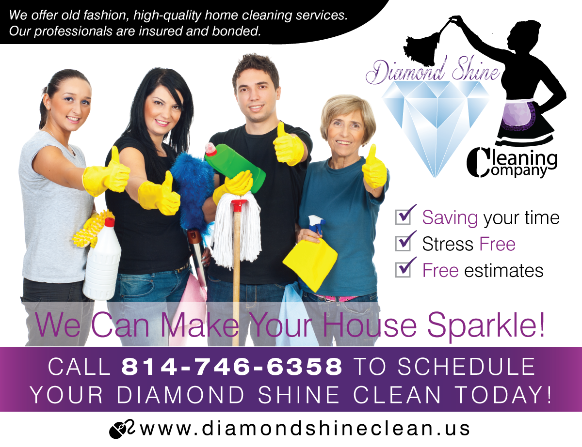 Postcard Design by adiazudin for Jenny''s Diamond Shine Cleaning Company | Design #5018455
