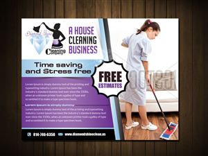 Postcard Design by ESolz Technologies for Jenny''s Diamond Shine Cleaning Company | Design #5004353