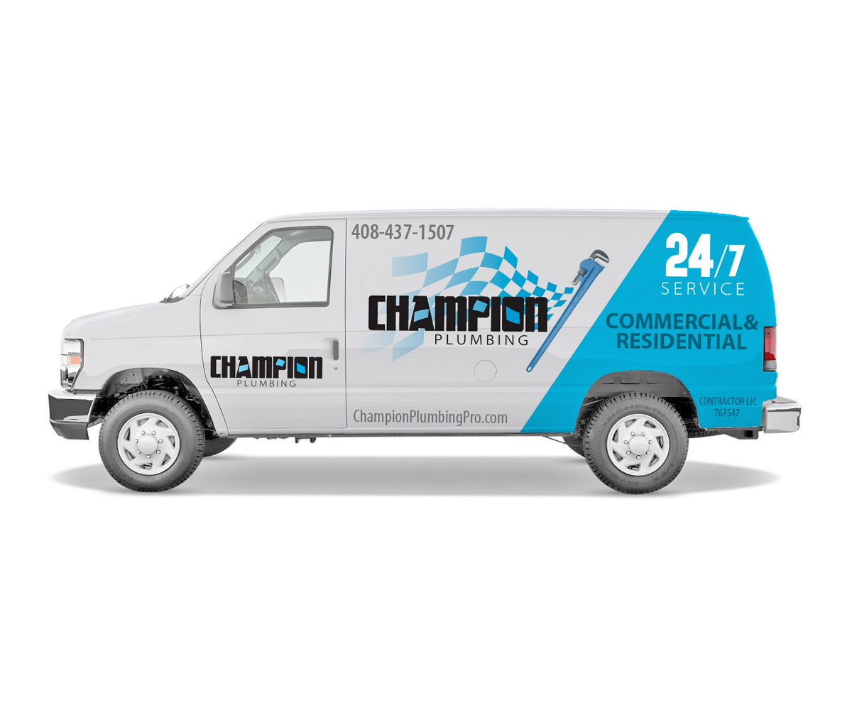 Graphic Design by WholeBranding® for Champion Plumbing Pro Inc. | Design #1407081