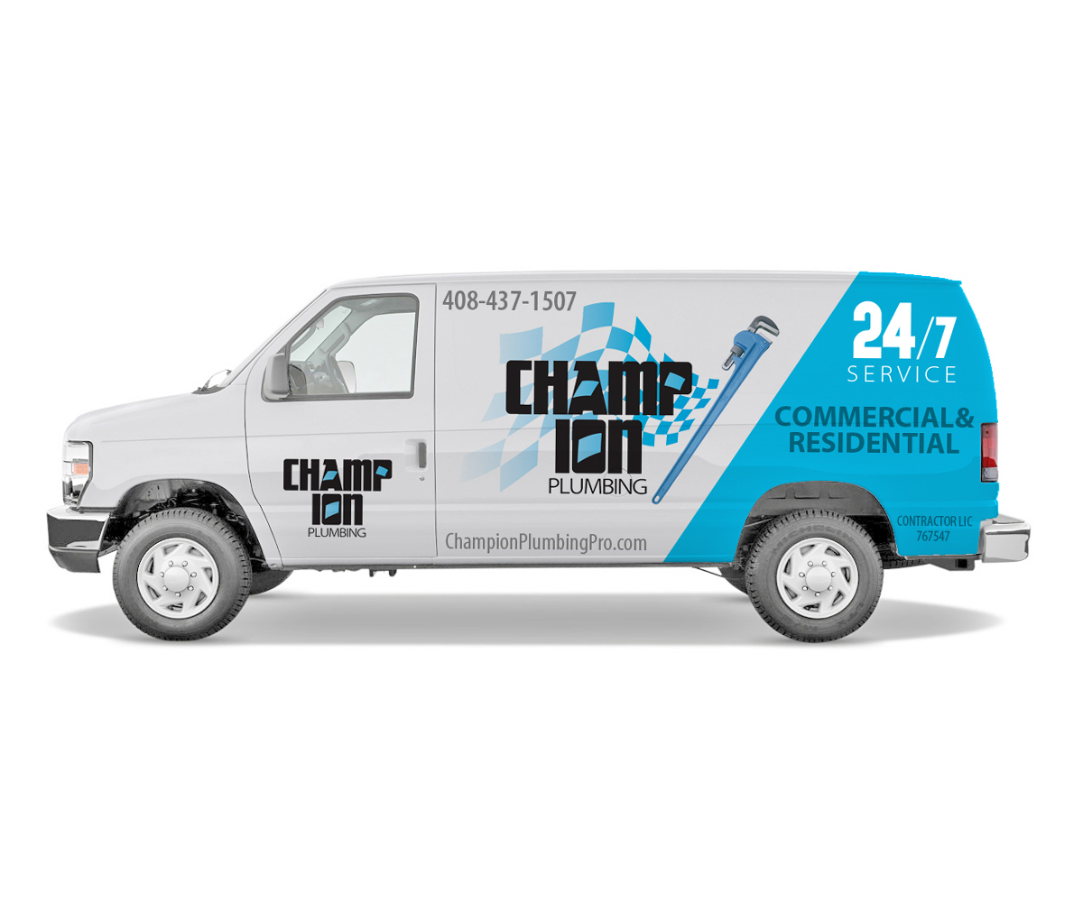 Graphic Design by WholeBranding® for Champion Plumbing Pro Inc. | Design #1407108