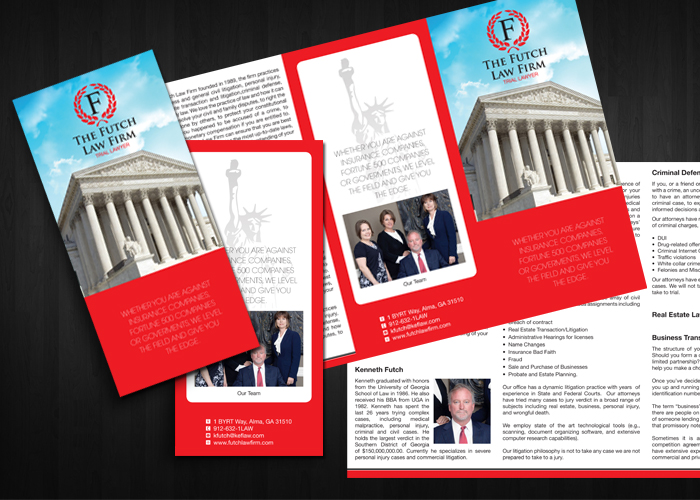 Broschüren-Design von decorusads für The Futch Law Firm | Design #5081363