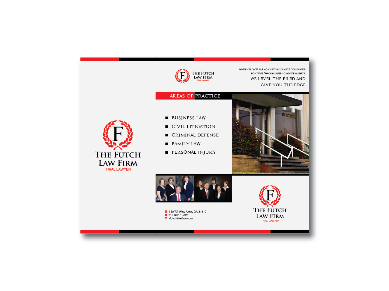 Design de Brochure par dhamkith pour The Futch Law Firm | Design #5087593