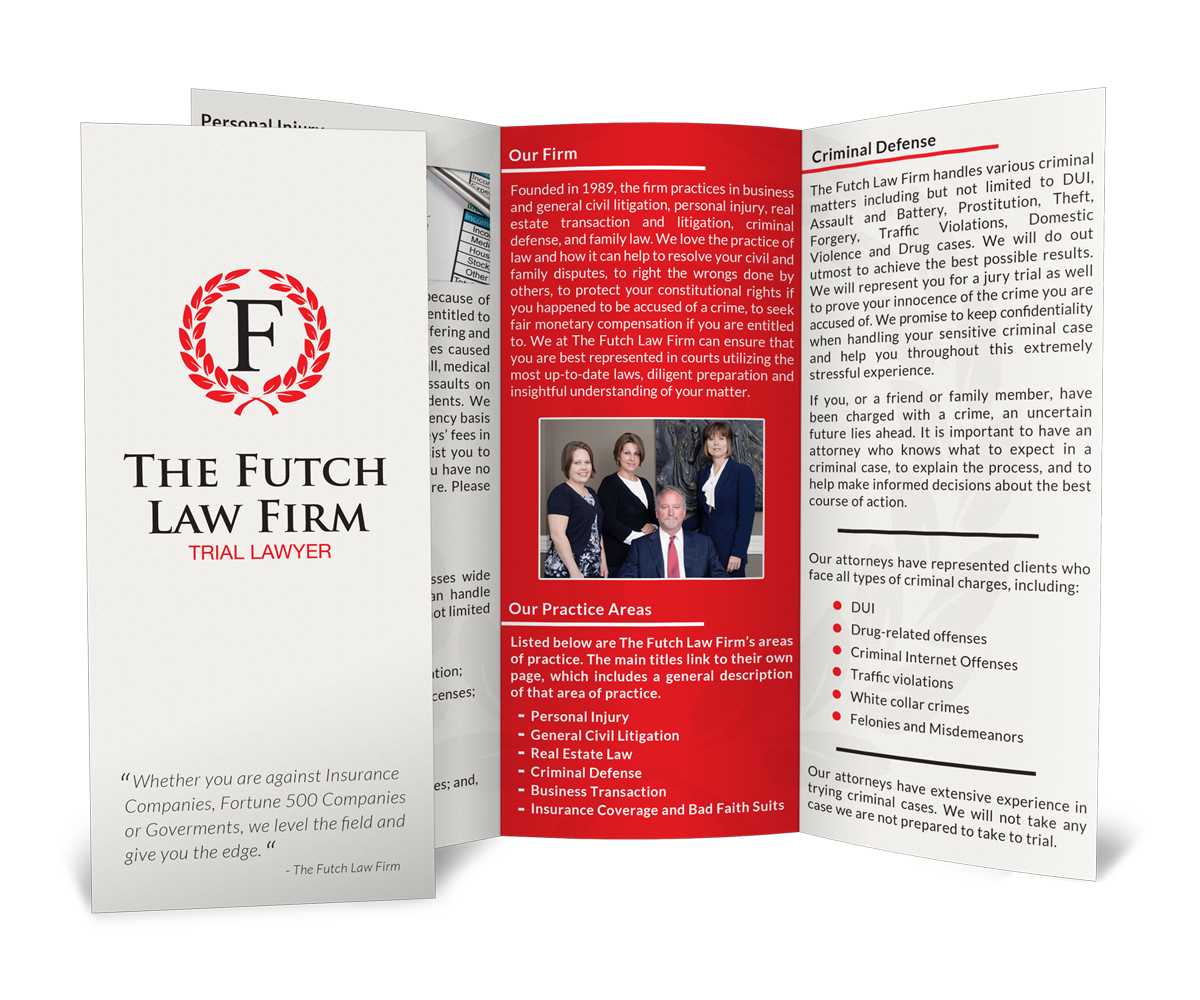 Broschüren-Design von neboica für The Futch Law Firm | Design #5047445