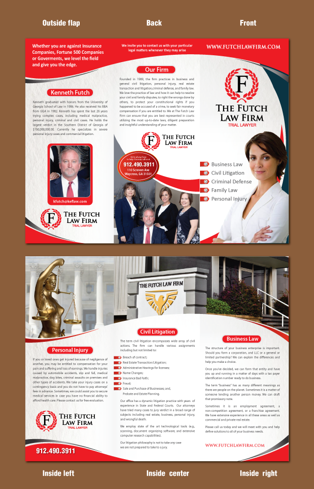 Design de Brochure par meet007 pour The Futch Law Firm | Design #5057695