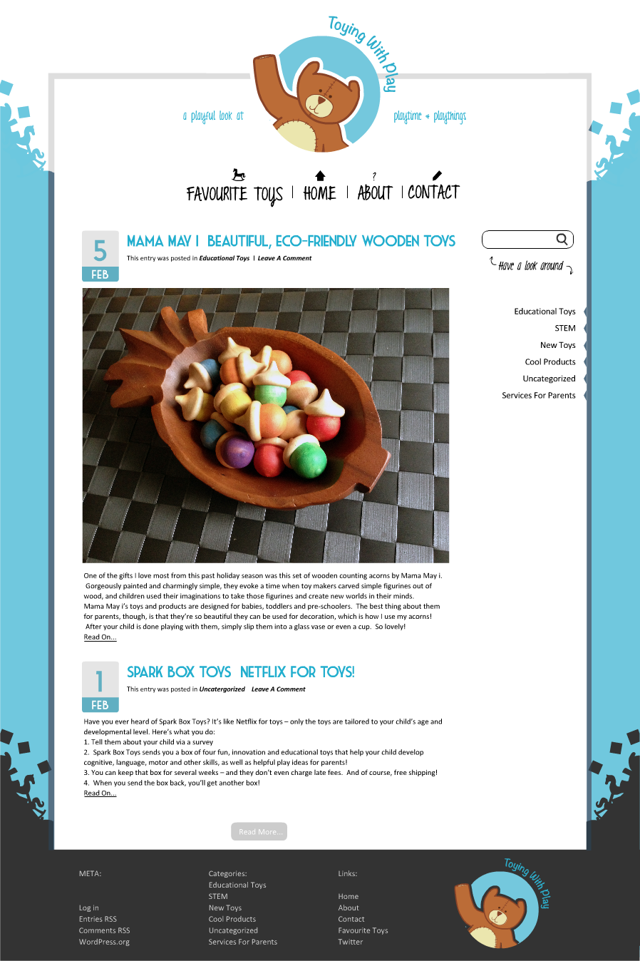 WordPress-Design von Michael Davies für Toying With Play | Design #1436939