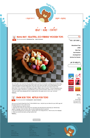 Diseño Wordpress por Michael Davies para Toying With Play | Diseño: #1444103