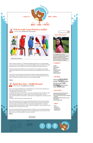 Diseño Wordpress por Michael Davies para Toying With Play | Diseño: #1453559