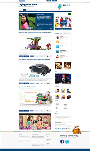 Wordpress Design Project for Toy Blog | Wordpress Design by Graphicsbox