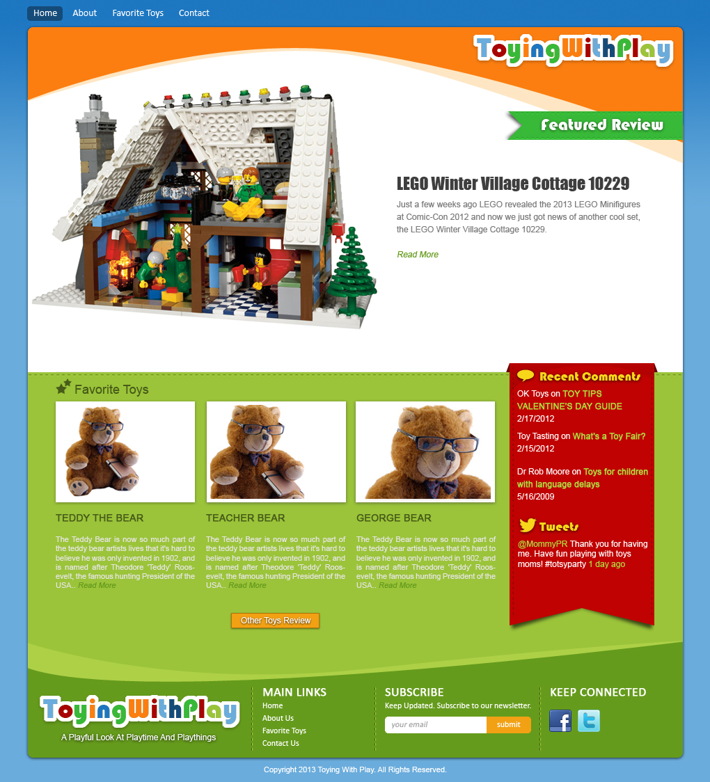 Wordpress Design by Ardianet for Toying With Play | Design #1415066