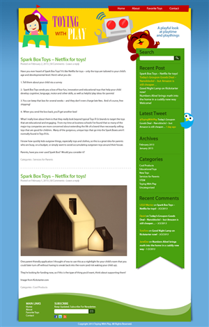 WordPress-Design von Ardianet für Toying With Play | Design #1428972