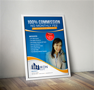 Ikon Realty Recruiting Flyer | Flyer Design by FLEXIN