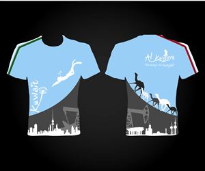 t-shirt dry-print sublimation Kuwait national day souvenir  | Diseño de Camiseta por jayneel_s