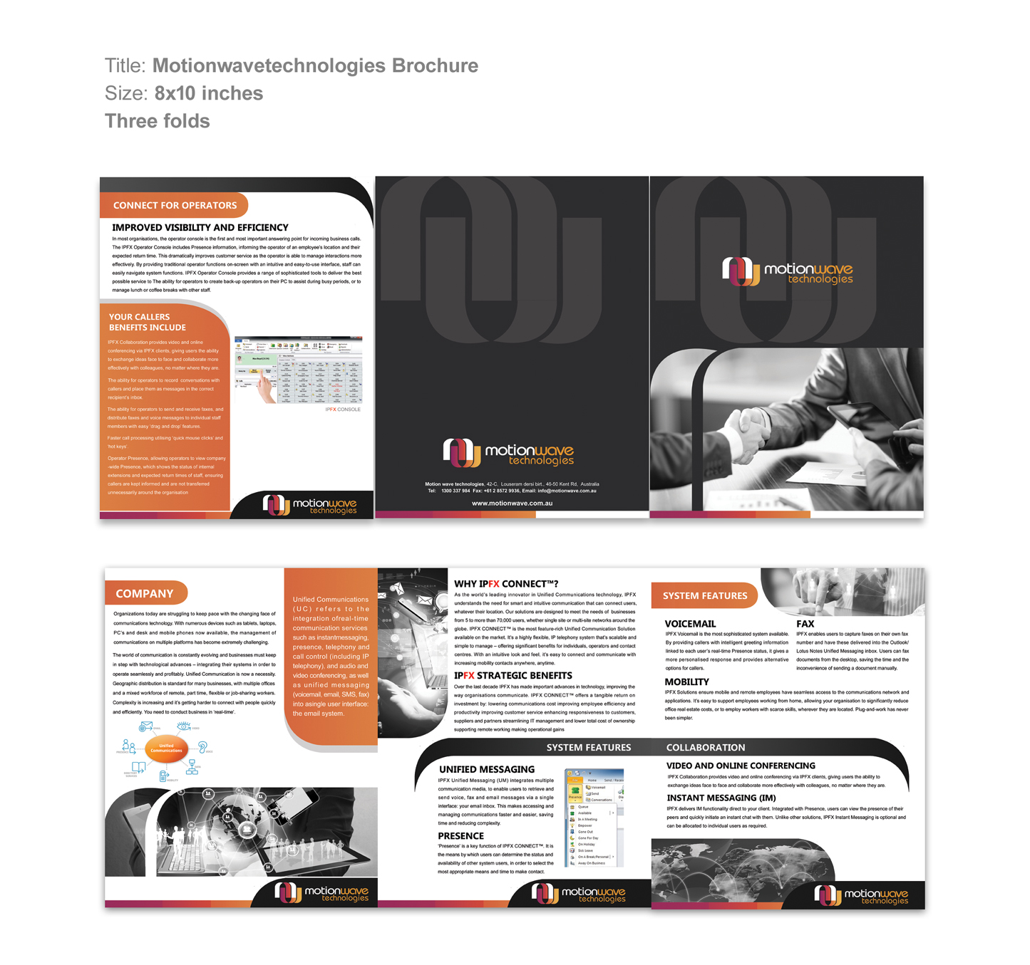 Brochure Design by Saira1 for Motionwave Technologies Pty Ltd | Design #5082139