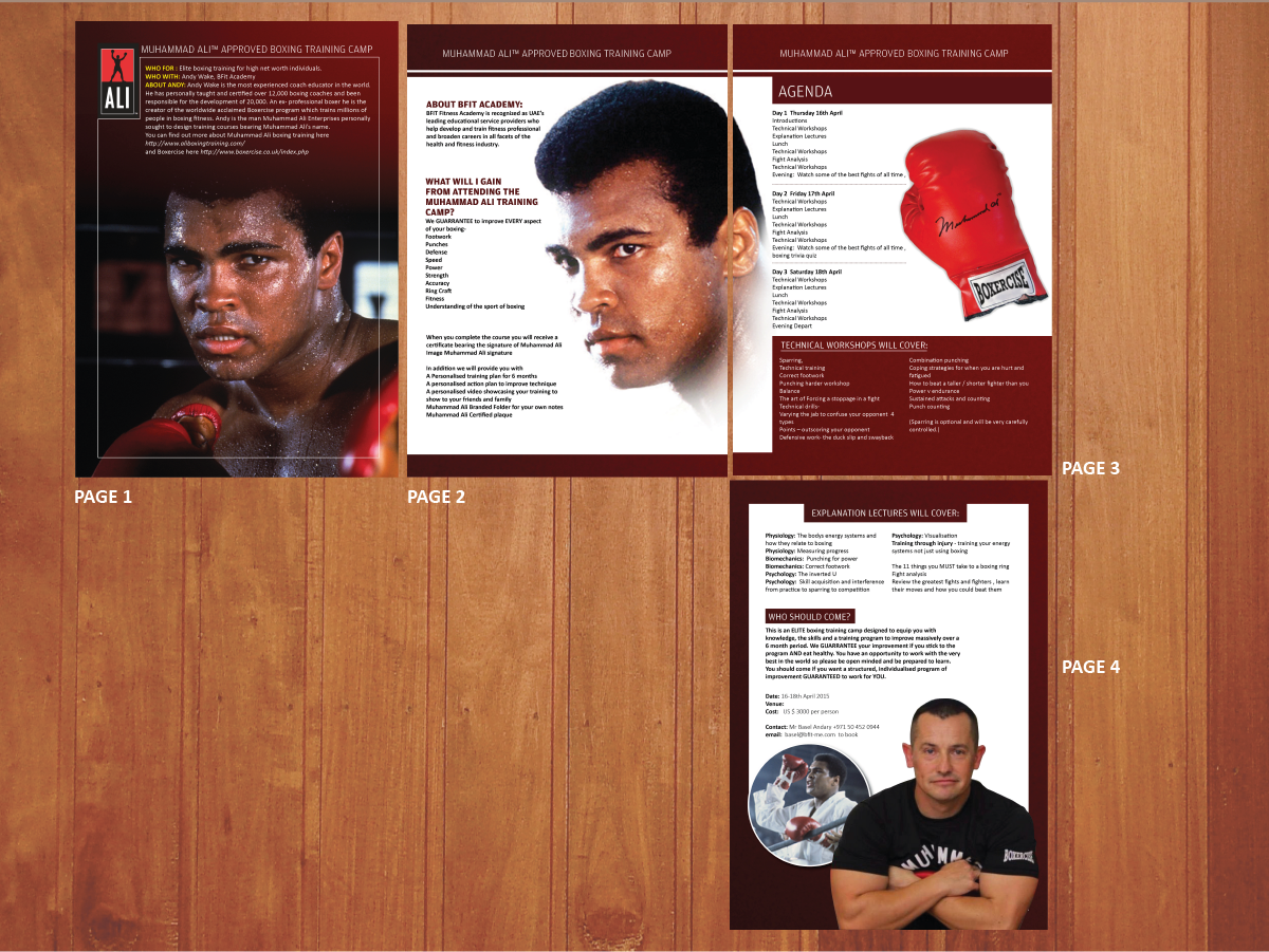 Brochure Design by ireri for Boxercise | Design #5029432