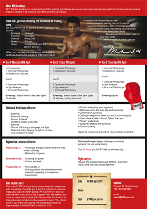 Elite boxing brochure | Brochure Design by Designer Mate