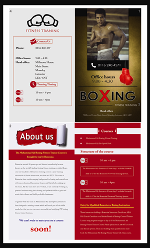 Brochure Design by shivangi21 for Boxercise | Design: #5064399