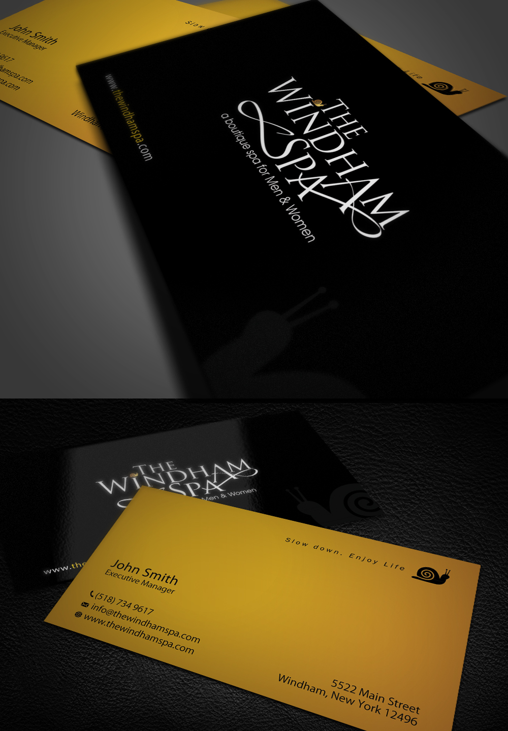 Design de Carte de Visite par acgrapix pour The Windham Spa | Design #1407757