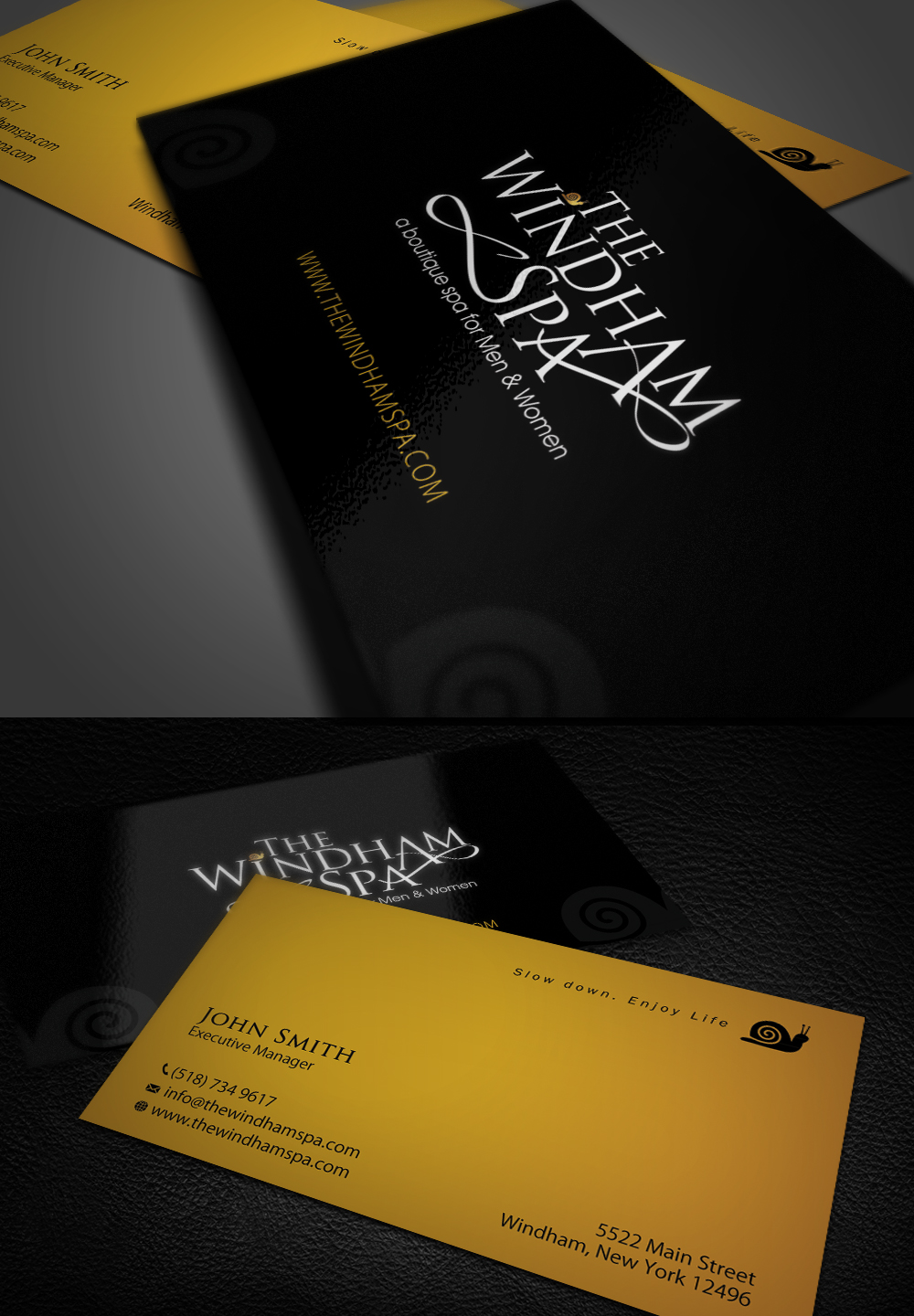 Business Card Design by acgrapix for The Windham Spa | Design #1407767