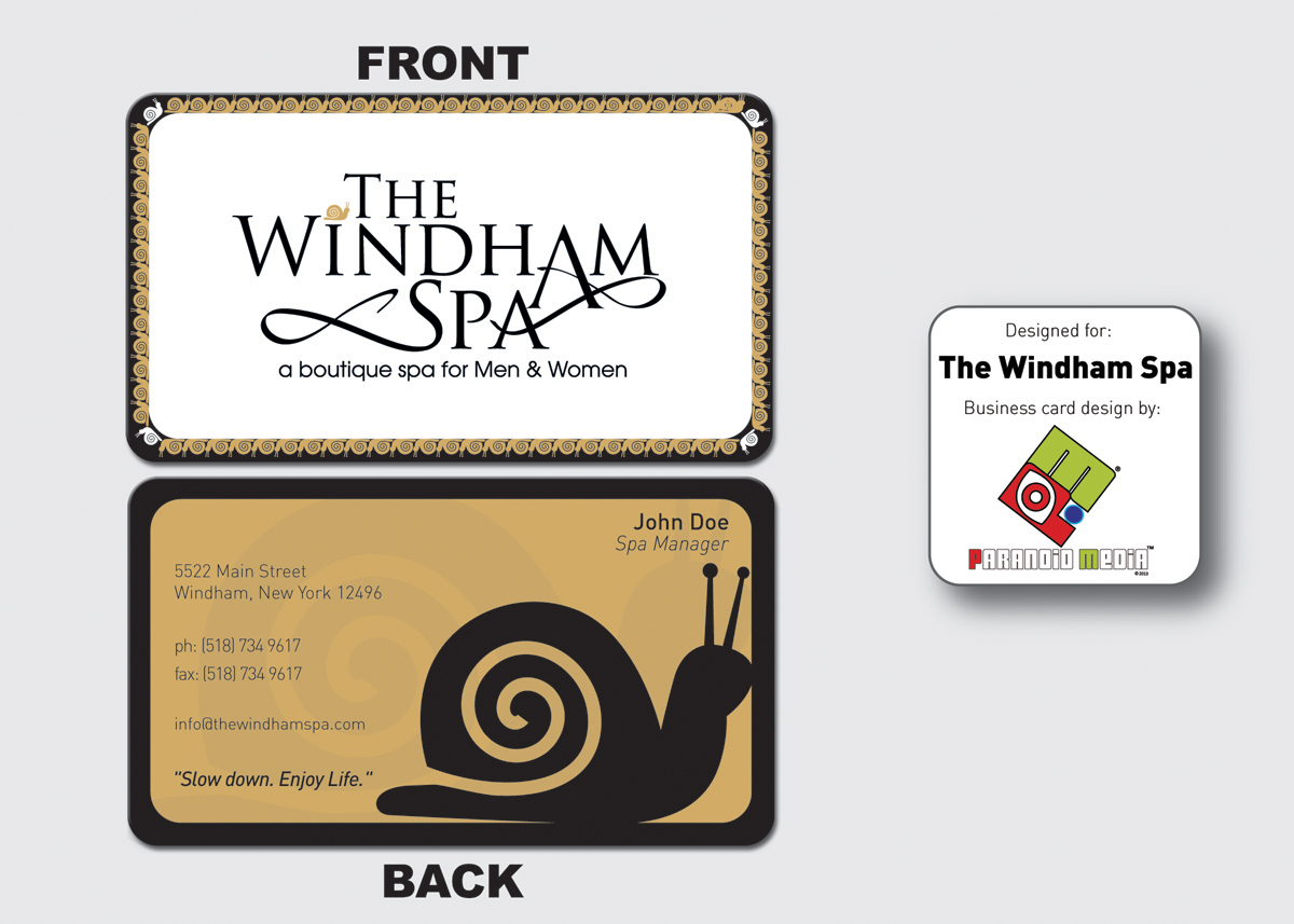 Business Card Design by Atum Kreative™ for The Windham Spa | Design #1454646