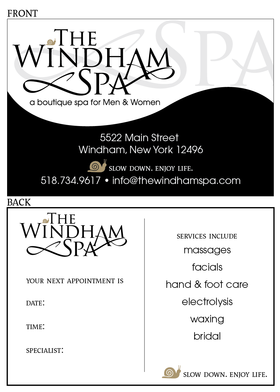 Diseño de Tarjeta de Presentación por aripleydesign para The Windham Spa | Diseño #1406543