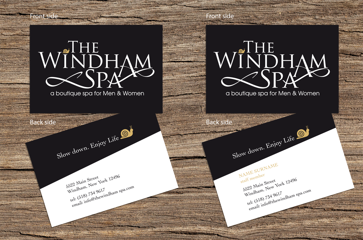 Design de Carte de Visite par Helena pour The Windham Spa | Design #1462325