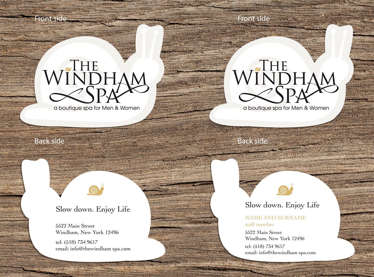 Diseño de Tarjeta de Presentación por Helena para The Windham Spa | Diseño #1462445