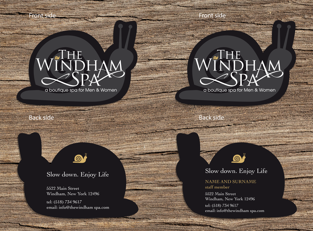 Business Card Design by Helena for The Windham Spa | Design #1462460