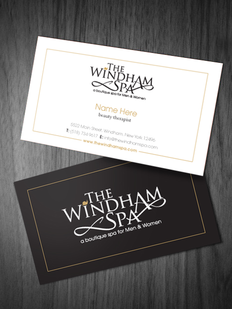 Business Card Design by richardjdesign for The Windham Spa | Design #1555084