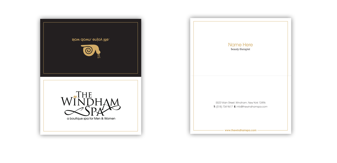 Business Card Design by richardjdesign for The Windham Spa | Design #1587138