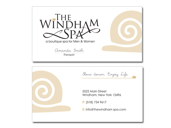 Design de Carte de Visite par Design by Belinda Gillies pour The Windham Spa | Design #1415043