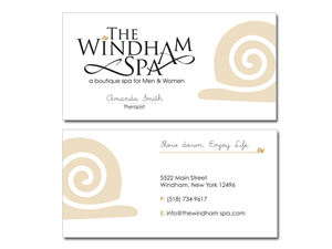 Design de Carte de Visite par Design by Belinda Gillies pour The Windham Spa | Design : #1415043