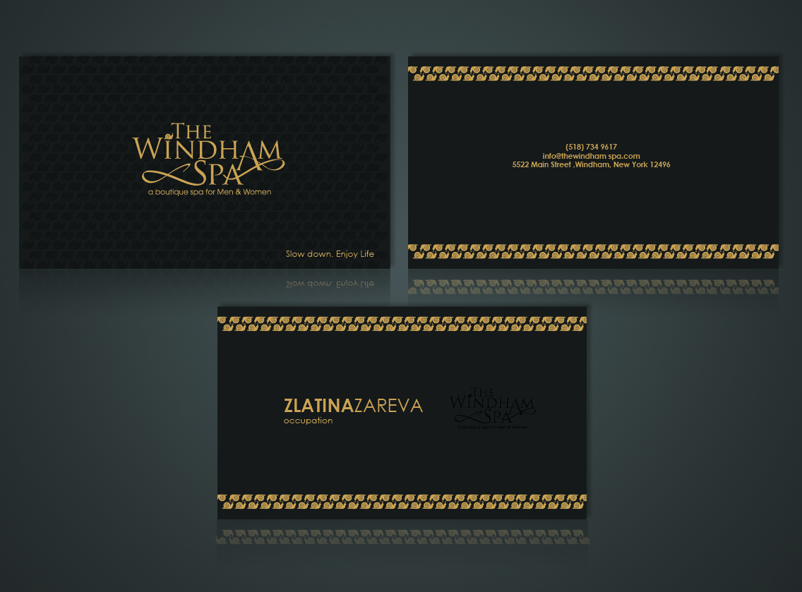 Business Card Design by Lestrim for The Windham Spa | Design #1412572