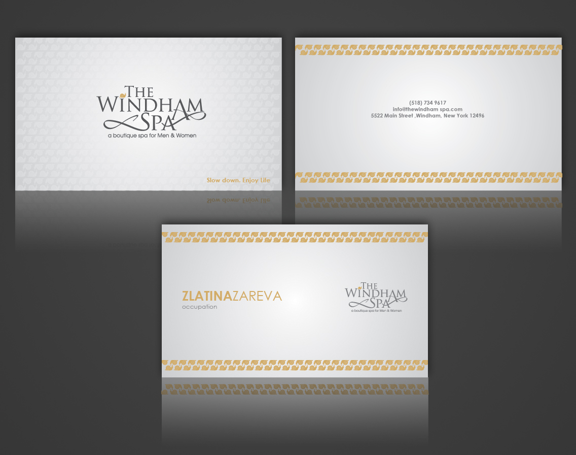 Business Card Design by Lestrim for The Windham Spa | Design #1415160