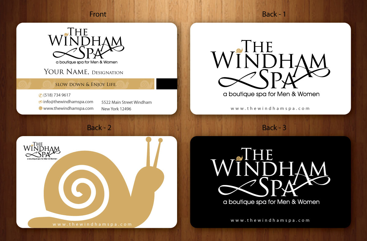 Business Card Design by Sbss for The Windham Spa | Design #1412245