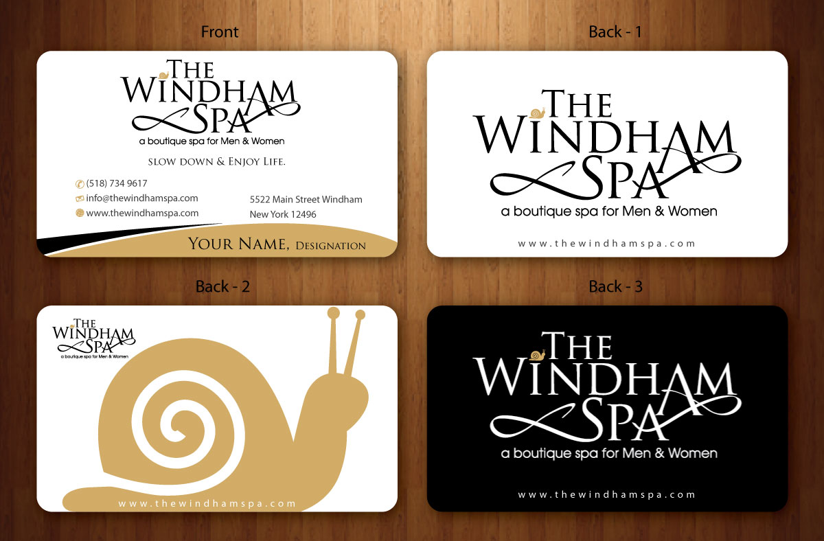 Business Card Design by Sbss for The Windham Spa | Design #1412253