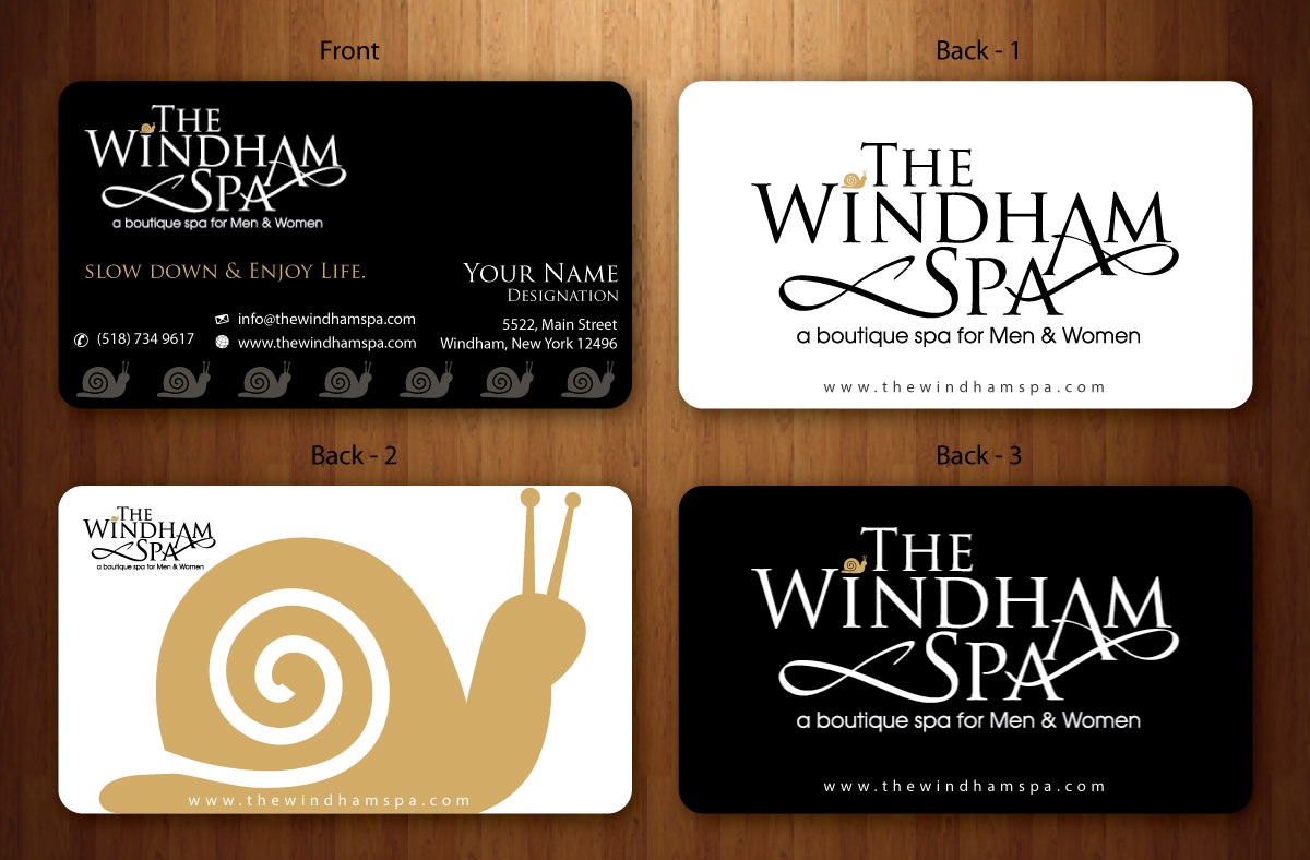 Business Card Design by Sbss for The Windham Spa | Design #1412258