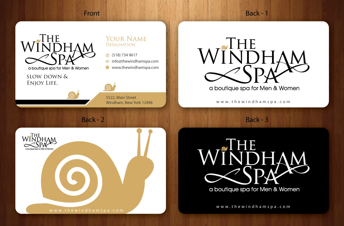 Business Card Design by Sbss for The Windham Spa | Design #1412259