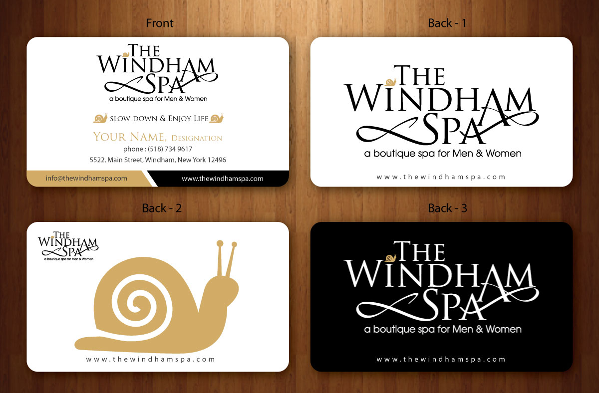 Business Card Design by Sbss for The Windham Spa | Design #1412301